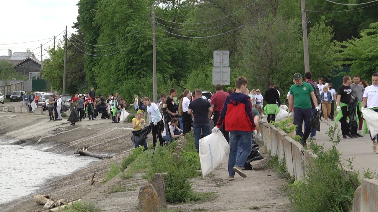 День Волги. С небольшого участка волжского берега экоактивисты вывезли почти 100 мешков мусора