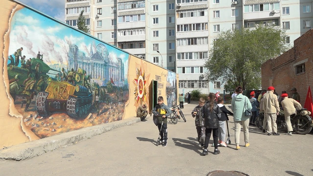 Граффити на память. В Ульяновске гараж преобразился в центр патриотического воспитания